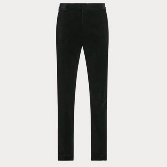 Ralph Lauren Men’s Slim Fit Black Velvet Trousers 28X32 – Luxury Cotton Velvet - Picture 2 of 2